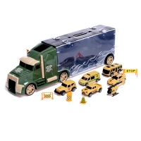 Грузовик «Перевозчик», в комплекте 6 машин и дорожные знаки Грузовик «Перевозчик», в комплекте 6 машин и дорожные знаки