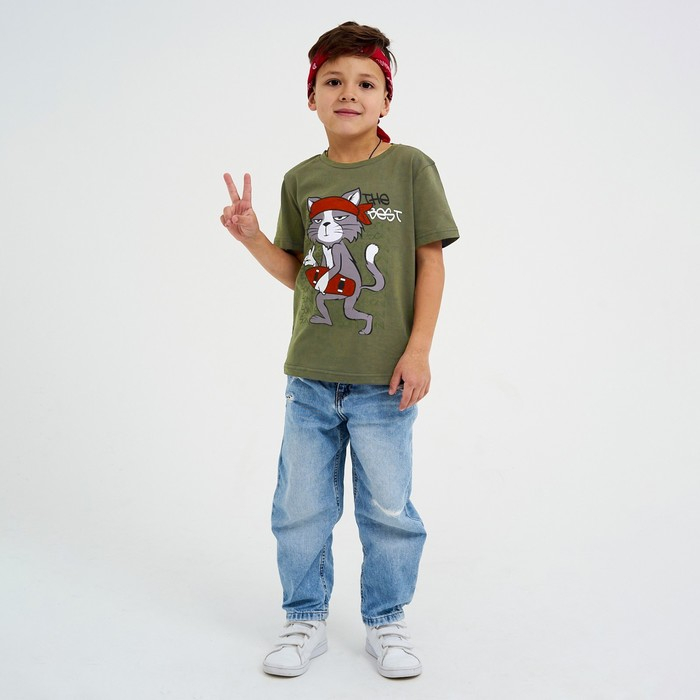 Футболка детская KAFTAN Футболка детская KAFTAN "The best" р.30 (98-104), хаки