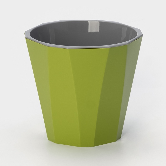 Кашпо для цветов со вставкой &laquo;Палермо&raquo;, 1,8 л, цвет оливковый