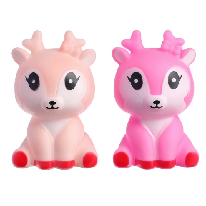 Набор резиновых игрушек для ванны &laquo;Оленята&raquo;, 2 шт, цвет МИКС, Крошка Я