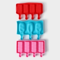 Набор форм для мороженого Доляна «Венеция», 3 шт, силикон, 19×11 см Набор форм для мороженого Доляна «Венеция», 3 шт, силикон, 19×11 см