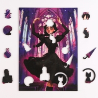 Пазл деревянный фигурный «Девочка в чёрном платье», 80 элементов Пазл деревянный фигурный «Девочка в чёрном платье», 80 элементов