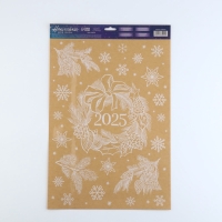 Наклейки для окон &laquo;Новый год&raquo;, многоразовые, 33 х 50 см , Новый год