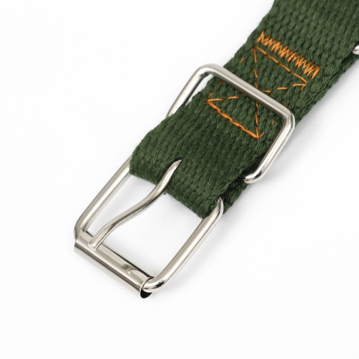 Ошейник брезентовый однослойный, 52 х 2 см, хаки Ошейник брезентовый однослойный, 52 х 2 см, хаки