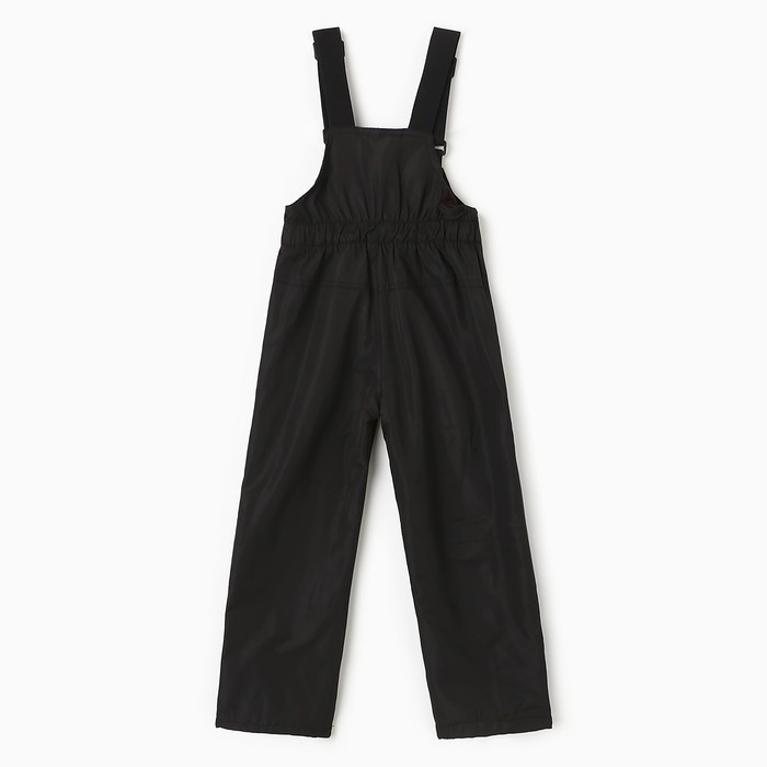 Полукомбинезон утеплённый для девочек, цвет чёрный, рост 92 см