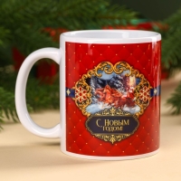 Подарочный набор &laquo;Чудесного года&raquo;: чай чёрный с апельсином, 50 г., кружка 300 мл., носки 36 - 39 размер