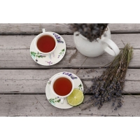 Набор фарфоровый кофейный Доляна «Лаванда», 4 предмета: 2 чашки 80 мл, 2 блюдца d=11,6 см, цвет белый Набор фарфоровый кофейный Доляна «Лаванда», 4 предмета: 2 чашки 80 мл, 2 блюдца d=11,6 см, цвет белый