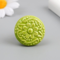 Ручка для шкатулки керамика, металл "Цветок" фисташка 3,4х3,4х3,4 см Ручка для шкатулки керамика, металл "Цветок" фисташка 3,4х3,4х3,4 см