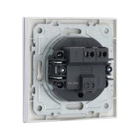 Выключатель TOT Glossy Glass, 10 А, 1 клавиша, скрытый, стекло, серебристый Выключатель TOT Glossy Glass, 10 А, 1 клавиша, скрытый, стекло, серебристый