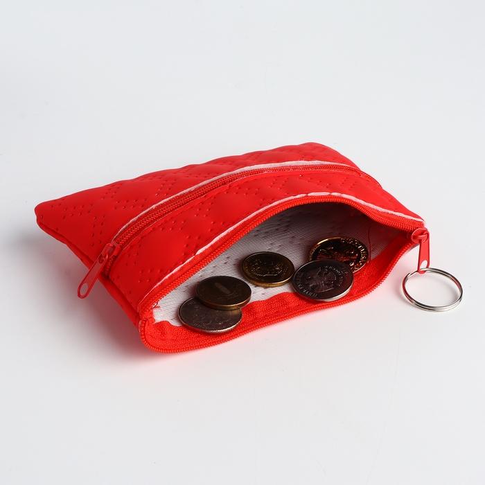 Кошелёк женский на молнии, цвет красный Кошелёк женский на молнии, цвет красный