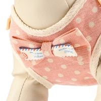 Комплект амуниции с мягкой шлейкой "Горох", S, поводок 120 х 1,5 см, ОШ 26-40 см, ОГ 28-42 см, роз