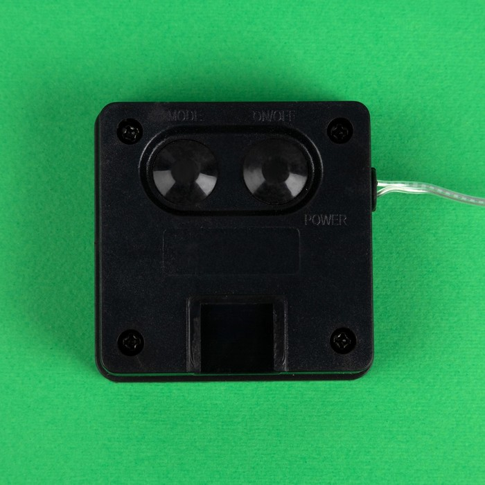 Гирлянда &laquo;Нить&raquo; 10 м роса, IP44, серебристая нить, 100 LED, свечение тёплое белое, 2 режима, солнечная батарея