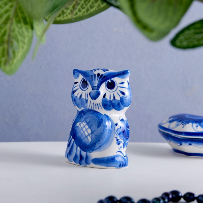 Сувенир &laquo;Сова Софа&raquo;, 8 см, гжель