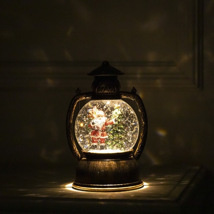 Светодиодная фигура «Фонарь с Дедом Морозом» 13 × 19 × 11 см, пластик, батарейки ААх3 (не в комплекте), USB, свечение тёплое белое Светодиодная фигура «Фонарь с Дедом Морозом» 13 × 19 × 11 см, пластик, батарейки ААх3 (не в комплекте), USB, свечение тёплое белое