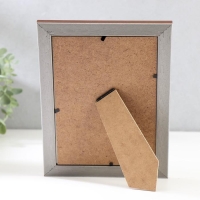 Фоторамка пластик 13х18 см "Рисунок древесины" с медной обводкой 21,5х16,5 см