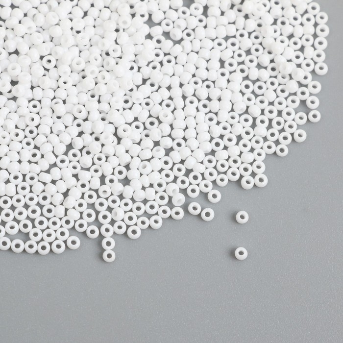 Бисер стекло 8/0 Бисер стекло 8/0 "Маршмеллоу. Глянец. Белоснежный" 10 гр