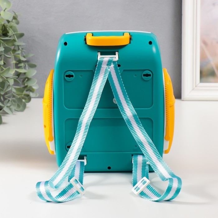 Копилка пластик Копилка пластик "Рюкзак с динозаврами" звук АА 18х10х19,8 см