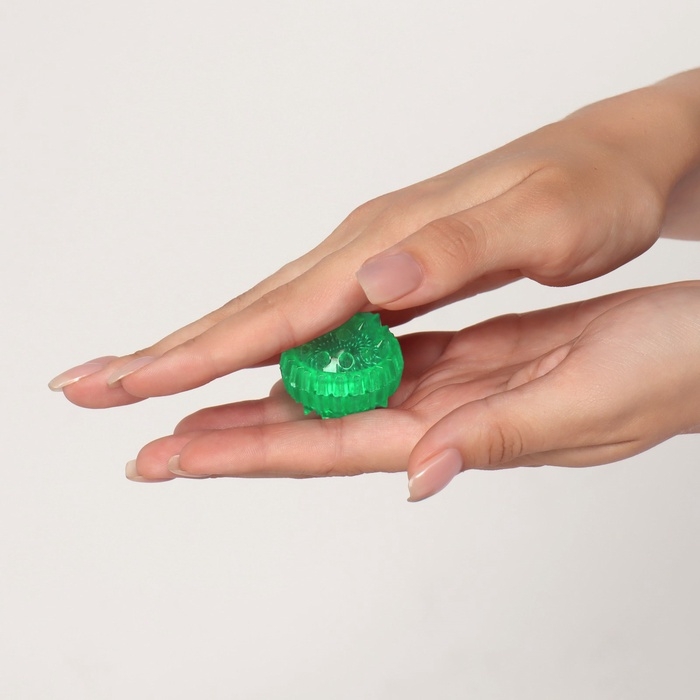 Массажер пластик универс Шарик с 2 кольцами зеленый пакет ОТ Массажер пластик универс Шарик с 2 кольцами зеленый пакет ОТ