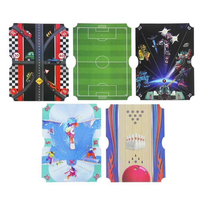 Настольный бильярд &laquo;6 в 1: бильярд, стикбол, стикбоулинг, стик гольф, фингербол&raquo;, 1-2 игрока, 4+