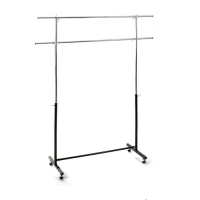 Вешало П-образное c двумя перекладинами 120-183&times;43&times;97-190 см, цвет чёрный