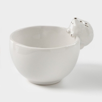 Салатник Доляна «Ёжик в золотом», 12,5×10,2×8,7 см, цвет белый Салатник Доляна «Ёжик в золотом», 12,5×10,2×8,7 см, цвет белый