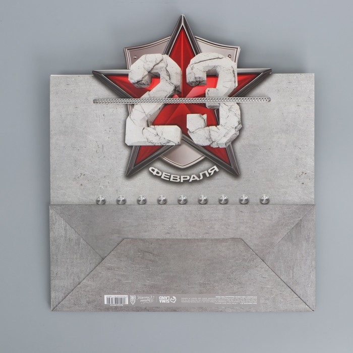 Пакет подарочный, упаковка, &laquo;Лучшему защитнику&raquo;, 25 х 26 х 10 см