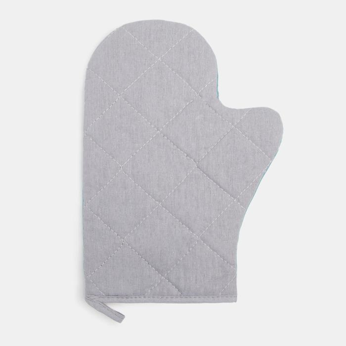 Набор кухонный &laquo;Цветочное настроение&raquo; варежка-прихватка 20х28см, прихватка 17х17см, 35% х/л,65%