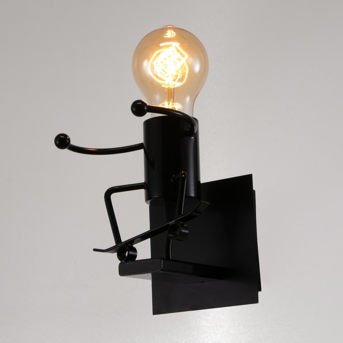 Бра Бра "Человечек" E27 40Вт черный 14х14х17 см