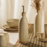 Бутылка керамическая для масла и соуса SL Home «Виенто», 500 мл, 7×26 см, цвет бежевый Бутылка керамическая для масла и соуса SL Home «Виенто», 500 мл, 7×26 см, цвет бежевый