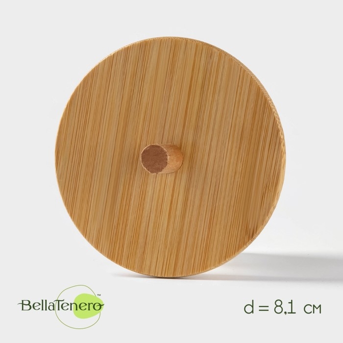 Крышка бамбуковая для чайника с ручкой BellaTenero &laquo;ЭКО&raquo;, d=8,1 см (7 см)