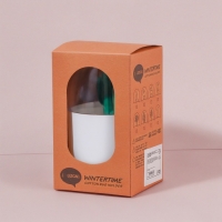 Органайзер для ватных палочек &laquo;КАКТУС&raquo;, с крышкой, d = 7 &times; 11 см, цвет белый/прозрачный