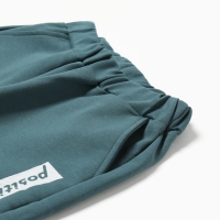 Комплект для девочки (свитшот, брюки), цвет тёмно-зелёный, рост 122 см