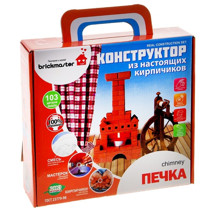 Конструктор керамический для детского творчества &laquo;Печка&raquo;, 103 детали