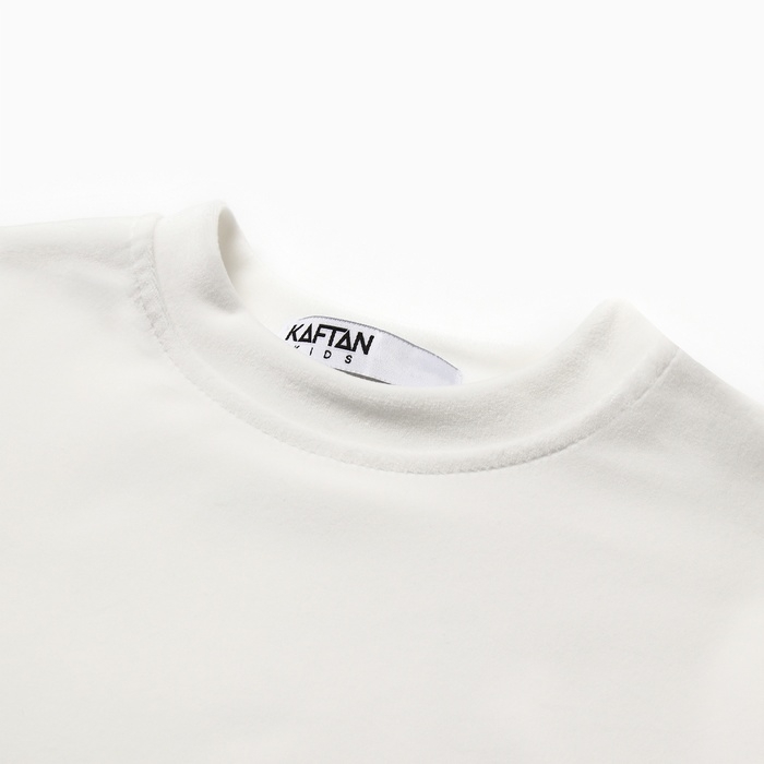 Костюм детский (свитшот, брюки) KAFTAN Plushy р.30 (98-104), белый