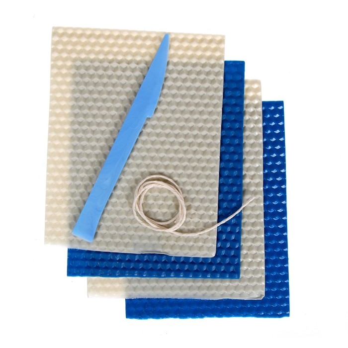 Свеча своими руками из вощины на новый год &laquo;Снежинка&raquo;, новогодний набор для творчества