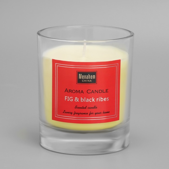 Свеча ароматическая Свеча ароматическая "Aroma Candle", инжир и черная смородина, 8х9 см