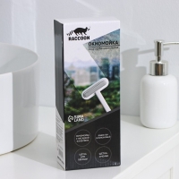 Щётка для окон Raccoon, длина 44 см, велюровая насадка 18,2&times;6,5 см, щётка для одежды 18,2&times;2 см, пластиковая щётка 2&times;14,5 см, силиконовый сгон 18,2 см