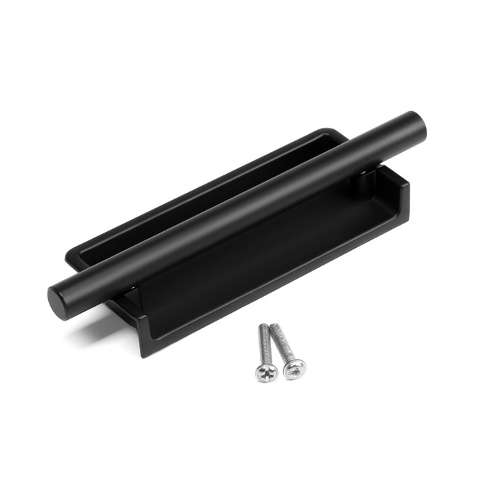 Ручка врезная, Ручка врезная, "Hidden", мо 96 мм, цвет черный