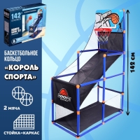 Баскетбольное кольцо &laquo;Король спорта&raquo;, стойка-каркас, полный набор, 2 мяча, 142 см