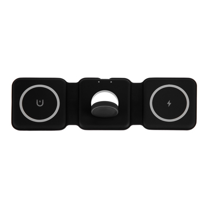 Беспроводное зарядное устройство 3 в 1 A07, 15 W, поддержка MagSafe, складная, чёрная Беспроводное зарядное устройство 3 в 1 A07, 15 W, поддержка MagSafe, складная, чёрная
