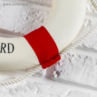 Спасательный круг с бечевкой "welcome abroad", декор - крест, 4*26*26 см, МИКС