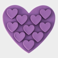 Форма для конфет и шоколада Доляна «Сердечки», силикон, 15×14,5×1,5 см, 10 ячеек, цвет МИКС Форма для конфет и шоколада Доляна «Сердечки», силикон, 15×14,5×1,5 см, 10 ячеек, цвет МИКС