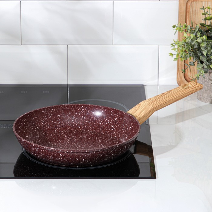 Сковорода кованая Magistro Natural. Brown, d=24 см, ручка soft-touch, антипригарное покрытие, индукция, цвет коричневый Сковорода кованая Magistro Natural. Brown, d=24 см, ручка soft-touch, антипригарное покрытие, индукция, цвет коричневый