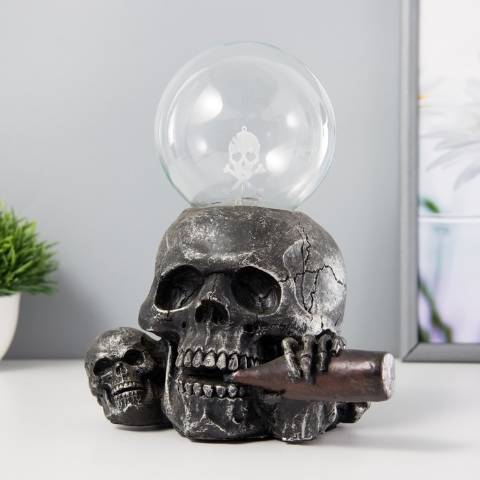 Плазменный шар Плазменный шар "Дуэт" серый 13х7х17 см RISALUX