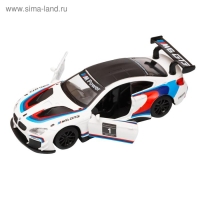 Машина металлическая BMW M6, 1:43, инерция, открываются двери, цвет белый Машина металлическая BMW M6, 1:43, инерция, открываются двери, цвет белый