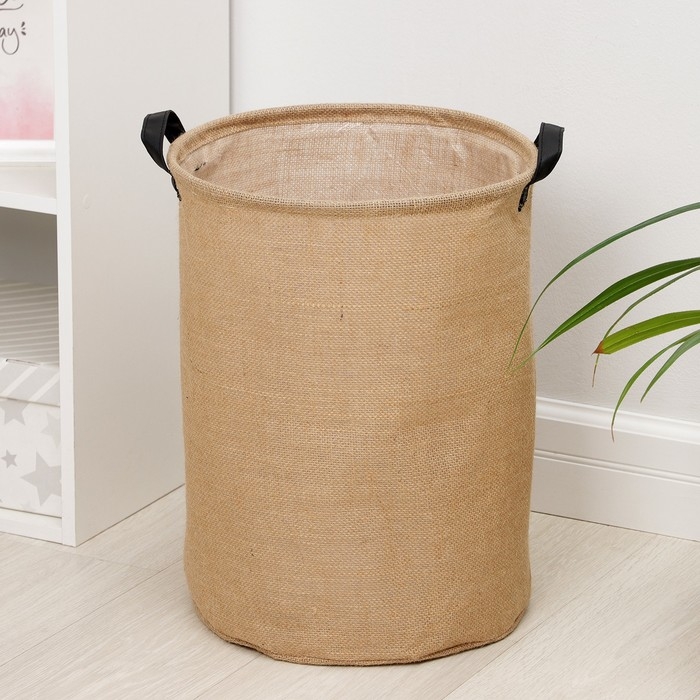 Корзина для белья &laquo;Будуар&raquo;, 34&times;40 см, джут