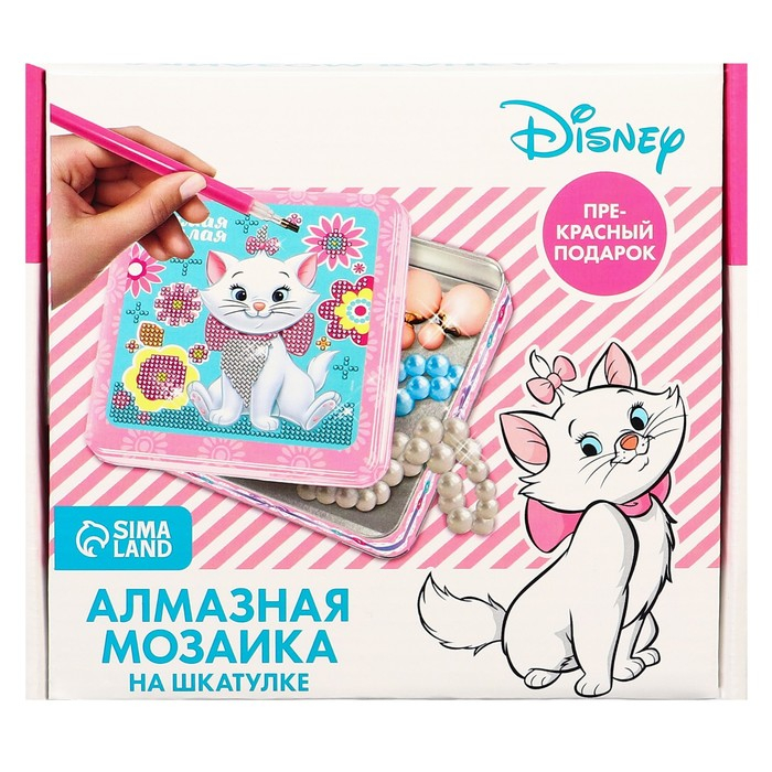 Алмазная мозаика на шкатулке, 14х14 см, Коты Аристократы Алмазная мозаика на шкатулке, 14х14 см, Коты Аристократы