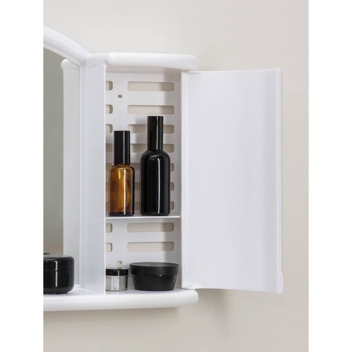 Шкафчик зеркальный для ванной комнаты &laquo;Арго&raquo;, цвет снежно-белый