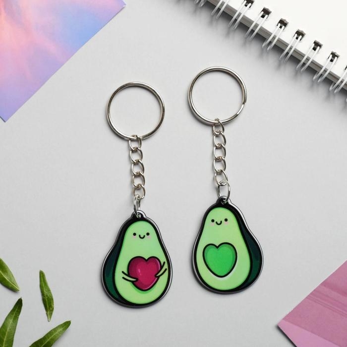 Брелок для ключей парный «Авокадо», акриловый, 13,3 х 8 Брелок для ключей парный «Авокадо», акриловый, 13,3 х 8