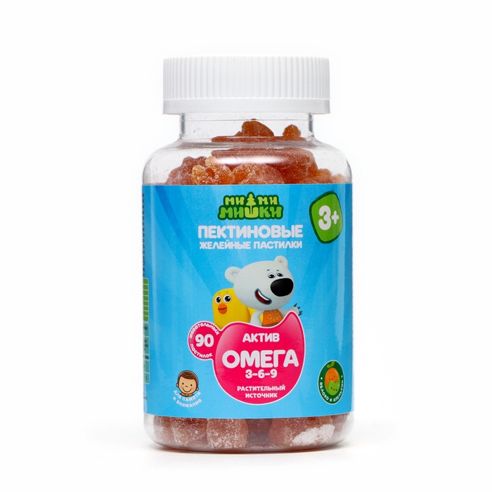 Омега 3-6-9 в форме мишек МИ-МИ-МИШКИ, 90 желейных пастилок Омега 3-6-9 в форме мишек МИ-МИ-МИШКИ, 90 желейных пастилок